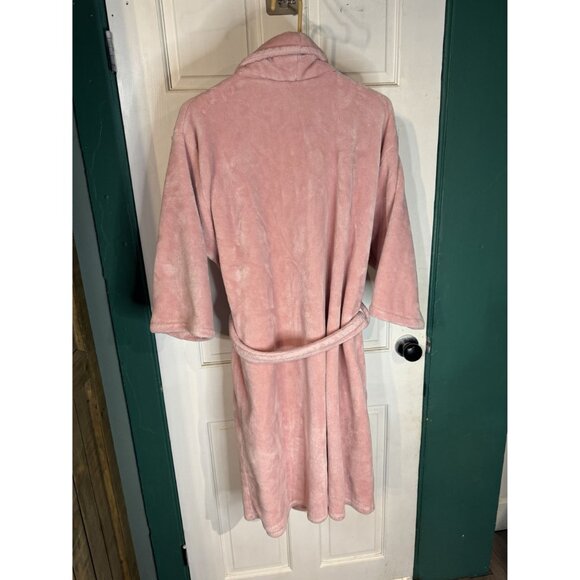 Hotel Spa Collection Plush Pink Bathrobe With Belt - Picture 2 of 3